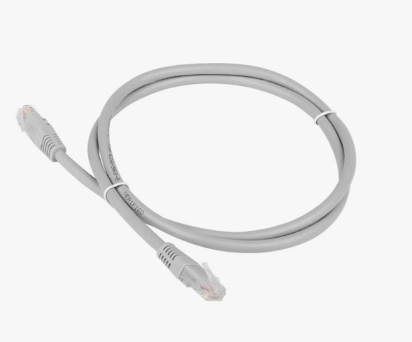Патч-корд TWT FTP кат.6, с заливными колпачками -45-45-1.0/S6-GY 1м.