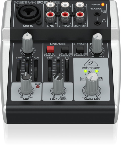 Аналоговый микшерный пульт Behringer XENYX 302USB