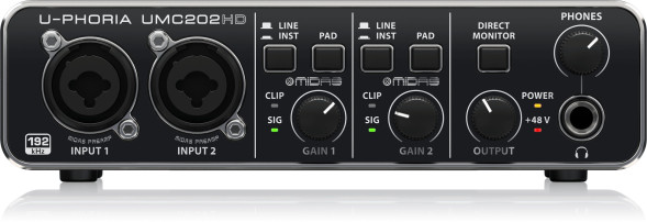 Аудиоинтерфейс Behringer U-PHORIA UMC202HD