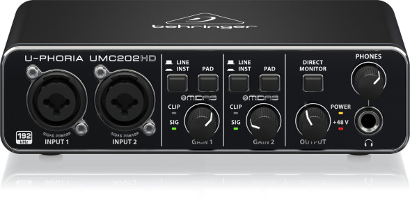 Аудиоинтерфейс Behringer U-PHORIA UMC202HD