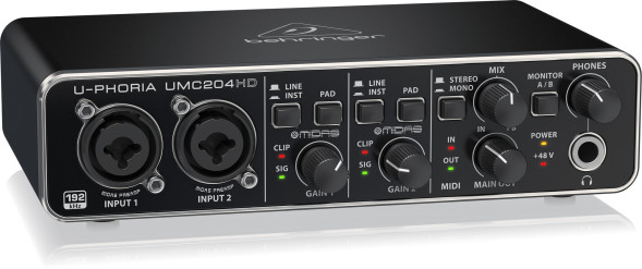 Аудиоинтерфейс Behringer U-PHORIA UMC204HD