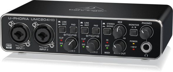 Аудиоинтерфейс Behringer U-PHORIA UMC204HD