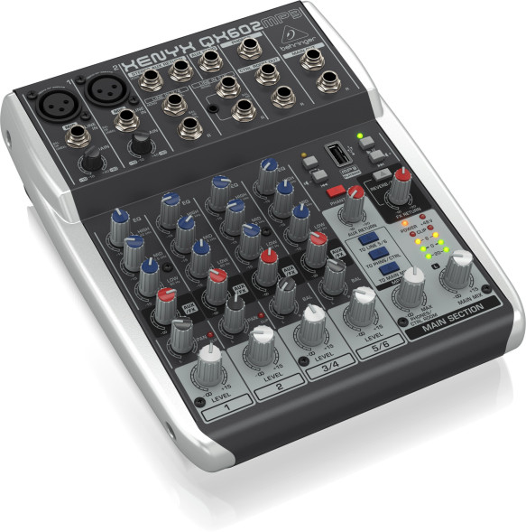 Аналоговый микшерный пульт Behringer XENYX QX602MP3