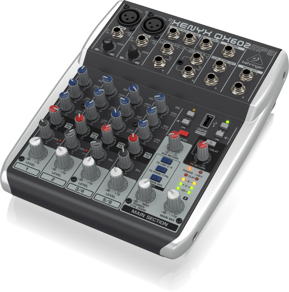 Аналоговый микшерный пульт Behringer XENYX QX602MP3