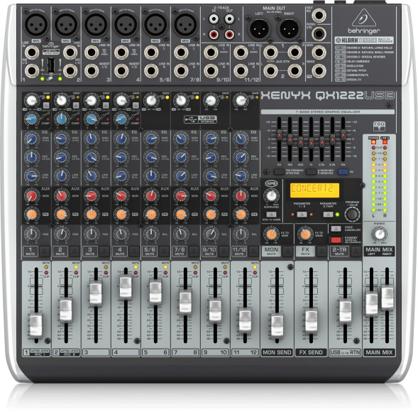 Аналоговый микшерный пульт Behringer XENYX QX1222USB