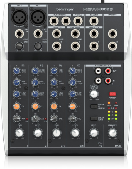 Аналоговый микшерный пульт Behringer XENYX 802S