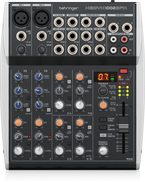 Аналоговый микшерный пульт Behringer XENYX 1002SFX