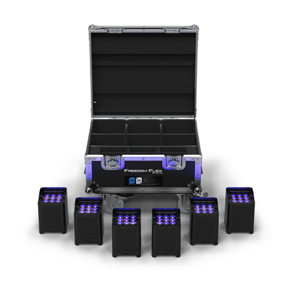 Аккумуляторные прожекторы Chauvet Freedom Flex H9 IP X6 (комплект 6 шт. в кейсе-зарядке)